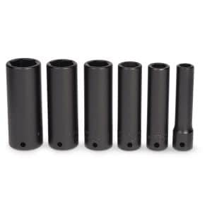106SIMTM — 6 pc 1/4" Drive 6-Point SAE Flank Drive® Deep Impact Socket Set (1/4–9/16")