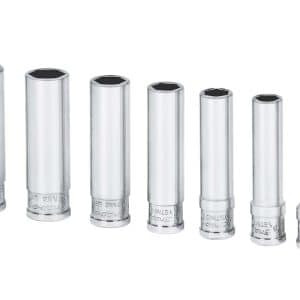 110YSTMY — 10 pc 1/4" Drive 6-Point SAE Flank Drive® Xtra Deep Socket Set (3/16–9/16")