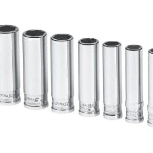 112YSTMMY — 12 pc 1/4" Drive 6-Point Metric Flank Drive® Xtra Deep Socket Set (5–15 mm)
