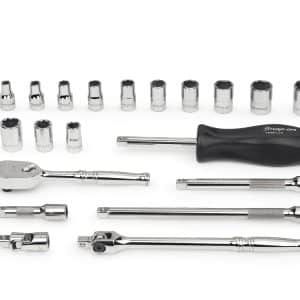 20 pc 1/4" Drive 6-Point SAE Shallow General Service Socket Set (3/16-9/16") – 120DTMPB (120DTMPB)