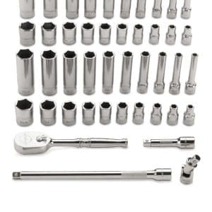 44 pc 1/4" Drive 6-Point Metric/SAE General Service Set (Red) – 144TMPB (144TMPB)