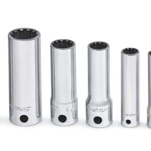 207TFEL — 7 pc Combination Drive SAE Deep Spline Socket Set