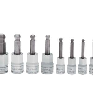 8 pc Combination Drive SAE Standard Ball Hex Bit Socket Set (1/8-3/8") – 208EFTABY (208EFTABY)