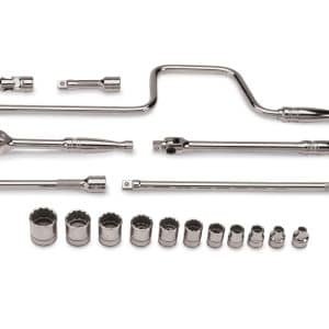 18 pc 3/8" Drive 12-Point SAE General Service Socket Set – 218AFP (218AFP)