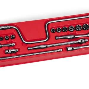 18 pc 3/8" Drive 6-Point SAE Shallow General Service Socket Set – 218AFSP (218AFSP)