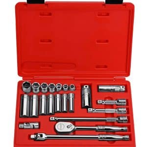 22 pc 3/8" Drive 6-Point Metric General Service Socket Set – 222AFSMP (222AFSMP)
