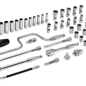 61 pc 3/8" Drive 6-/12-Point Metric General Service Socket Set – 262MFB (262MFB)