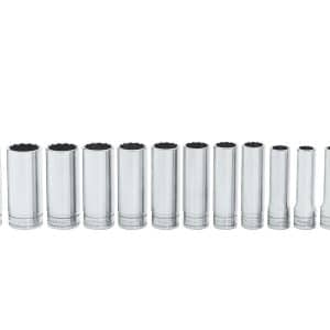 313SYA — 13 pc 1/2" Drive 12-Point SAE Flank Drive® Deep Socket Set (3/8-1-1/8")