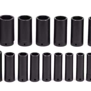325SIMM — 25 pc 1/2" Drive 6-Point Metric Flank Drive® Deep Impact Socket Set (10–27, 29–36 mm)