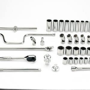 44 pc 1/2" Drive 6-/12-Point SAE Shallow/Deep/Universal General Service Socket Set