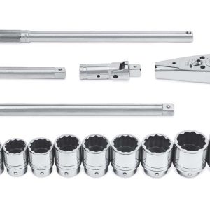 15 pc 3/4" Drive 12-Point SAE Shallow General Service Socket Set
