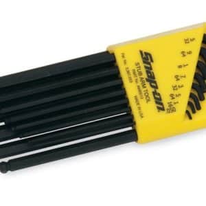 13 pc SAE L-Shaped Stubby Ball Hex Wrench Set (0.05–3/8") (AWBS13)