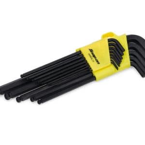 13 pc SAE L-Shaped Extra-Long Ball Hex Wrench Set (0.05–3/8") (AWBXL13)