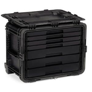 18" Seven-Drawer All-Weather Mobile Storage Chest (Black) – KMC18043PBK (KMC18043PBK)