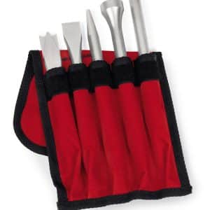 5 pc Air Hammer Bit Set with Cutter, Chisel, Punch and Hammer – PHG1055BK (PHG1055BK)
