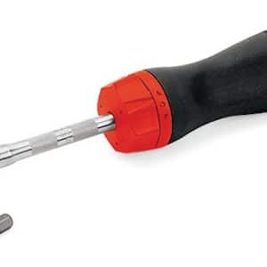 SGDMRC44B — Ratcheting Soft Grip Standard Red Screwdriver (Red)