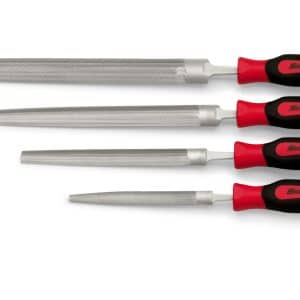 4 pc Instinct® Soft Grip Handle Half Round File Set (SGHBF400A)
