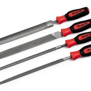 4 pc Instinct® Soft Grip Handle Mixed File Set (Red) (SGHBF600A)