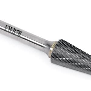 1/4" Shank 1-1/8" Flute 14° Angle Carbide Burr (VWB7B)