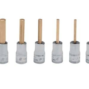 106ETMAMY — 6 pc 1/4" Drive Metric Standard Hex Bit Socket Set (2-6 mm)