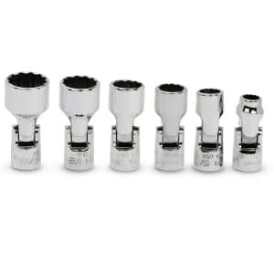 106TMUA — 6 pc 1/4" Drive 12-Point SAE Flank Drive® Shallow Universal Socket Set (1/4, 5/16, 3/8-9/16")