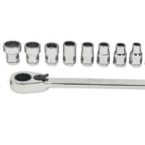 112RTA — 12 pc 1/4" Drive 12-Point SAE Flank Drive® Low Profile Ratchet/Socket Set (3/16-9/16")