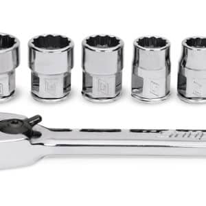 112RTMA — 12 pc 1/4" Drive 12-Point Metric Flank Drive® Low-Profile Ratchet/Socket Set