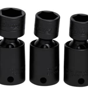 205IPF — 5 pc 3/8" Drive 6-Point SAE Flank Drive® Shallow Swivel Impact Socket Set (7/16–58" and 3/4")