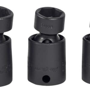 205RIPF — 5 pc 3/8" Drive 6-Point SAE Low Profile Swivel Impact Socket Set (7/16-5/8 and 3/4")