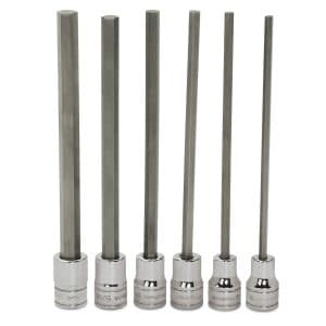 206EFAL — 6 pc 3/8" Drive SAE Extra-Long Hex Bit Socket Driver Set