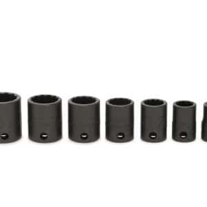 207IMDFY — 7 pc 3/8" Drive 12-Point SAE Flank Drive® Shallow Impact Socket Set (3/8–3/4")