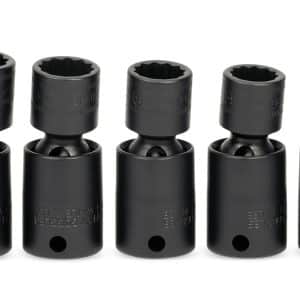 207IPDFM — 7 pc 3/8" Drive 12-Point Metric Flank Drive® Shallow Swivel Impact Socket Set (10-15, 17 and 18 mm)