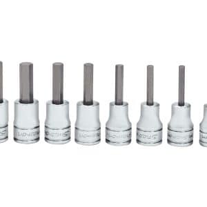 208EFAY — 8 pc 3/8" Drive SAE Standard Hex Bit Socket Set (1/8-3/8")