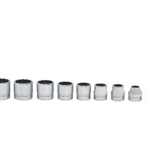209RF — 9 pc 3/8" Drive 12-Point SAE Flank Drive® Low-Profile Socket Set