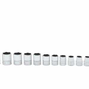 212FSMY — 12 pc 3/8" Drive 6-Point Metric Flank Drive® Shallow Socket Set (8-19 mm)