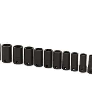 212IMFMSYA — 12 pc 3/8" Drive 6-Point Metric Flank Drive® Semi-Deep Impact Socket Set (8–19 mm)