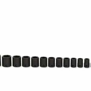 214IMFMYA — 14 pc 3/8" Drive 6-Point Metric Flank Drive® Shallow Impact Socket Set (8-19, 21 and 24 mm)