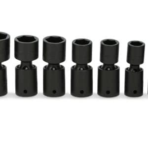 307IPLY — 7 pc 1/2" Drive 6-Point SAE Flank Drive® Shallow Swivel Impact Socket Set (9/16–3/4, 7/8, 15/16 and 1-1/8")