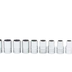 310SWMYA — 10 pc 1/2" Drive 12-Point Metric Flank Drive® Shallow Socket Set (10-19 mm)