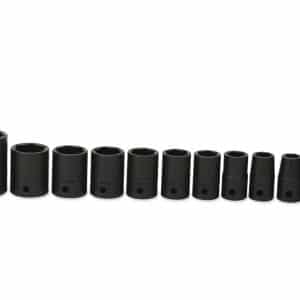 311IMFSY — 11 pc 1/2" Drive 6-Point SAE Flank Drive® Shallow Thin Wall Impact Socket Set (3/8–1")