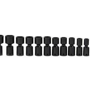 312IPL — 12 pc 1/2" Drive 6-Point SAE Flank Drive® Shallow Swivel Impact Socket Set (1/2–1-3/16")