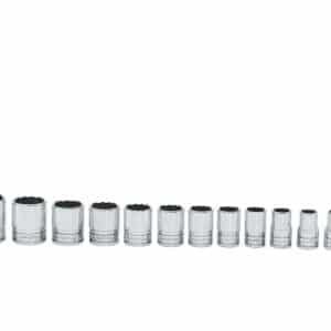 313SWYA — 13 pc 1/2" Drive 12-Point SAE Flank Drive® Shallow Socket Set (3/8-1-1/8")