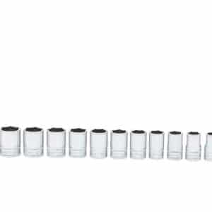 313TWMYA — 13 pc 1/2" Drive 6-Point Metric Flank Drive® Shallow Socket Set (12-24 mm)