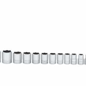 313TWYA — 13 pc 1/2" Drive 6-Point SAE Flank Drive® Shallow Socket Set (3/8-1-1/8")
