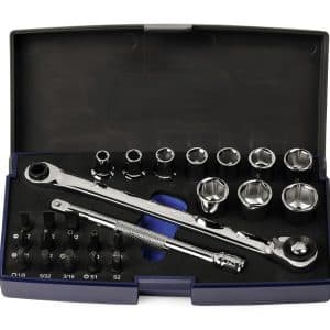 BLPBTWKIT — 25 pc 1/4" Drive Socket/Bit Ratchet Set (Blue-Point®)