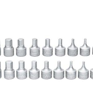 BLPHEXS1418 — 18 pc 1/4" Drive SAE/Metric Stubby Hex Bit Socket Set (Blue-Point®)