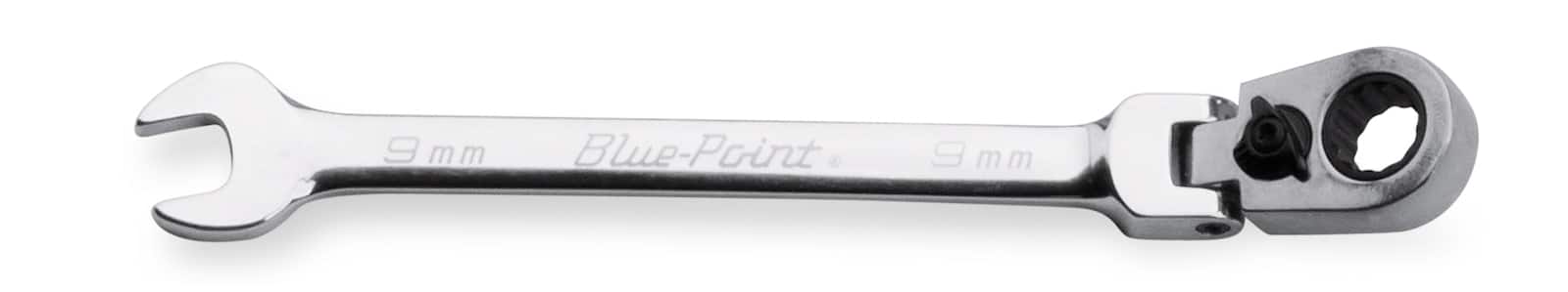 BOERMF9A — 9 mm 12-Point Metric 15° Offset Flex-Head Ratcheting Box/Open-End Wrench (Blue-Point®)