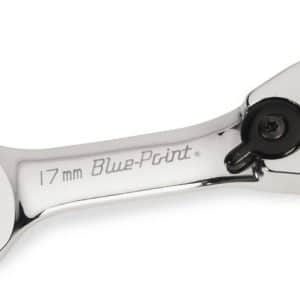 BOERMS17 — 17 mm 12-Point Metric 15° Offset Short Ratcheting Combination Wrench (Blue-Point®)