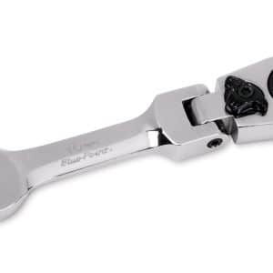 BOERMSF10 — 10 mm 12-Point Metric Midget 15° Offset Box Flex-Head Ratcheting Combination Wrench (Blue-Point®)
