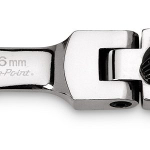 BOERMSF16 — 16 mm 12-Point Metric Midget 15° Offset Box Flex-Head Ratcheting Combination Wrench (Blue-Point®)